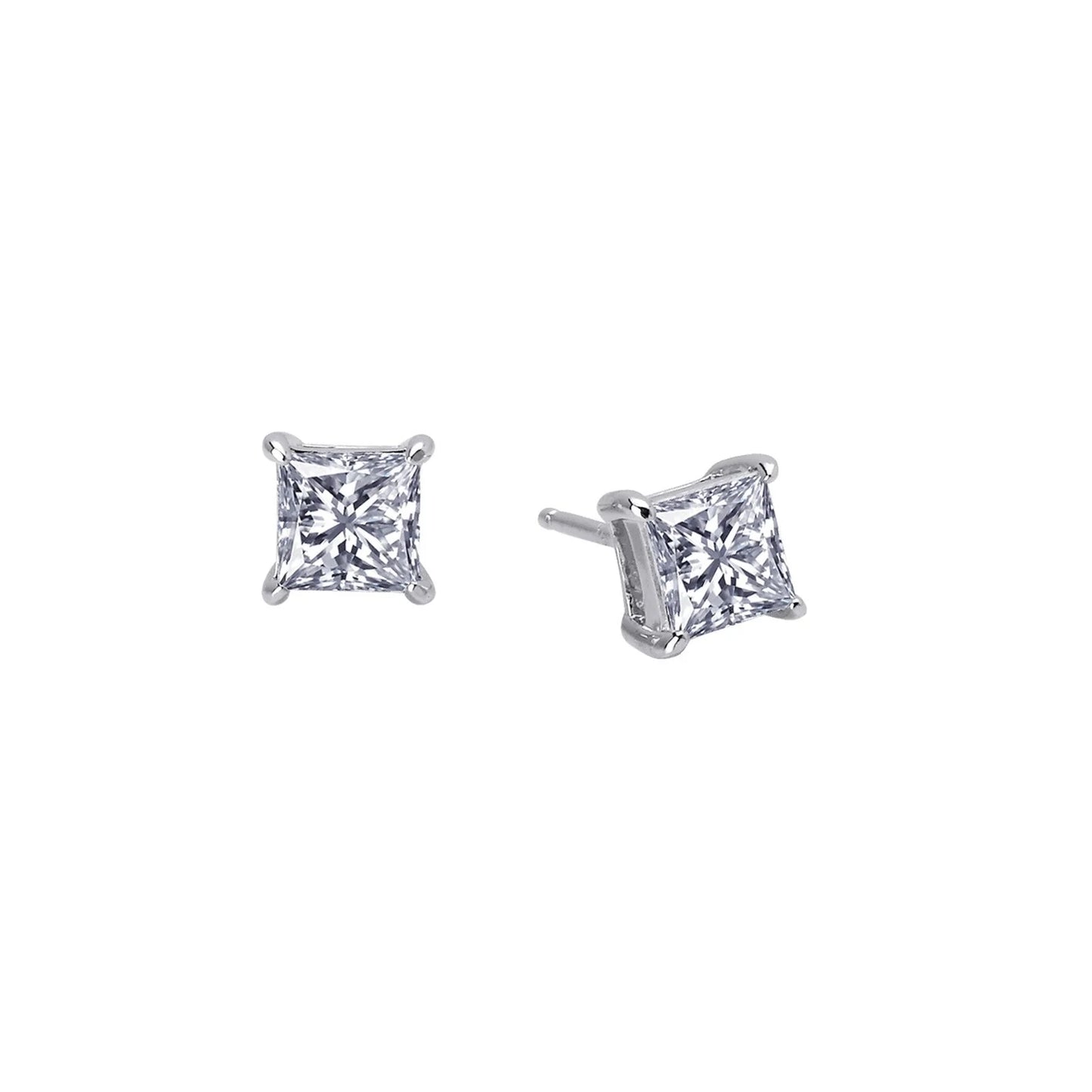 Prong Princess Cut Stud Earrings | Lafonn | Luby 
