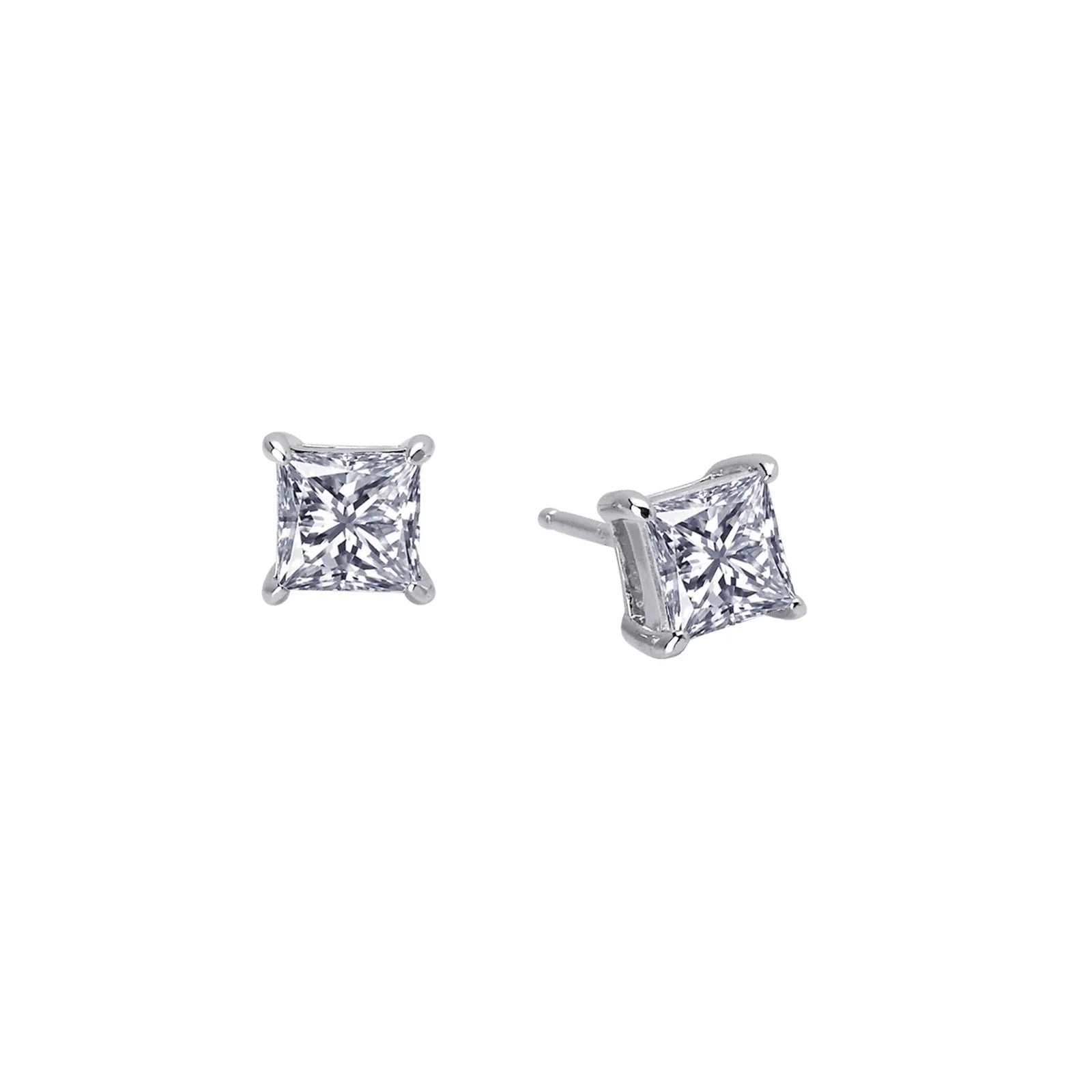 Prong Princess Cut Stud Earrings | Lafonn | Luby 
