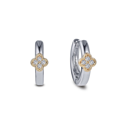 Dainty Station Huggie Earrings | Lafonn | Luby 