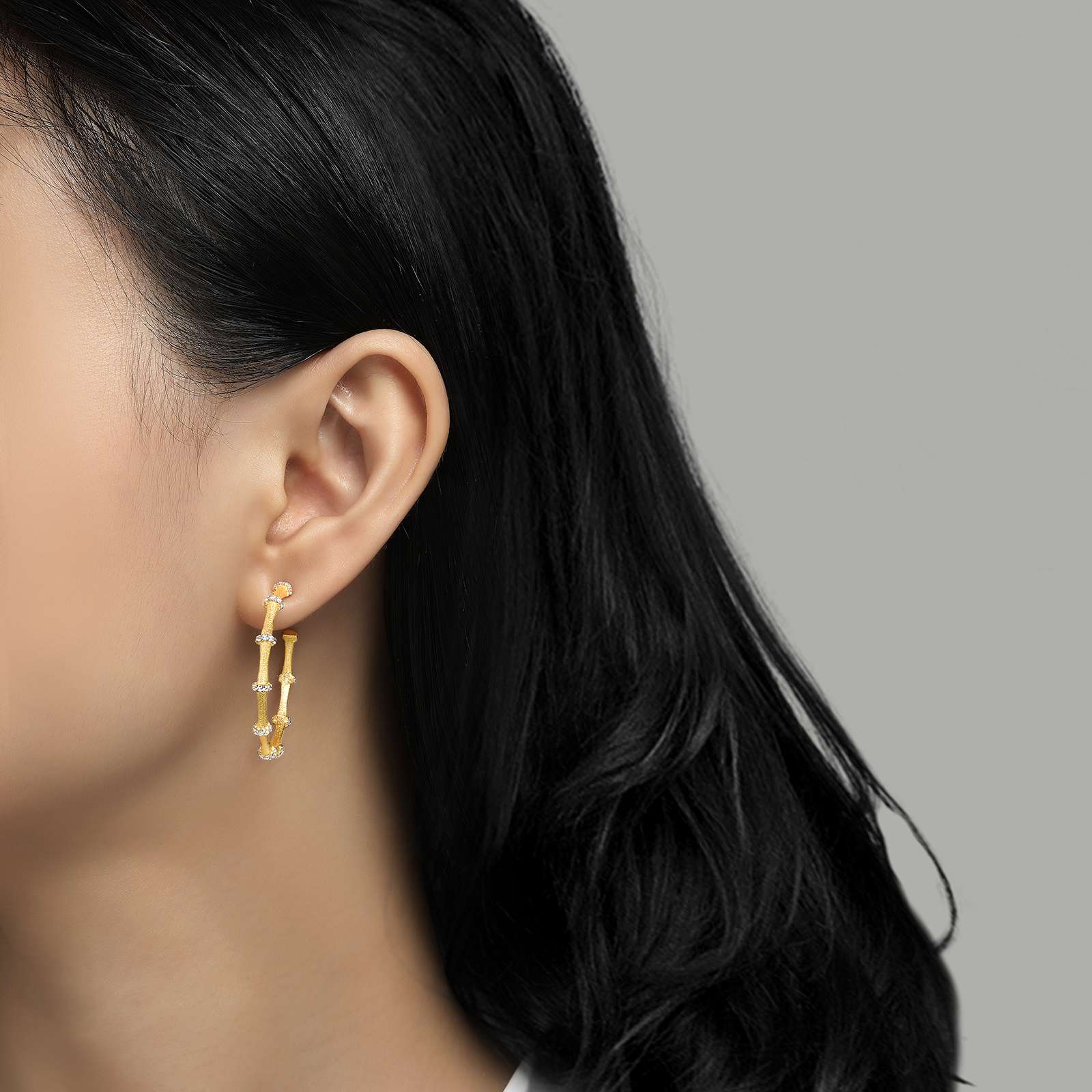 Mixed Color Bamboo Hoop Earrings | Lafonn | Luby 