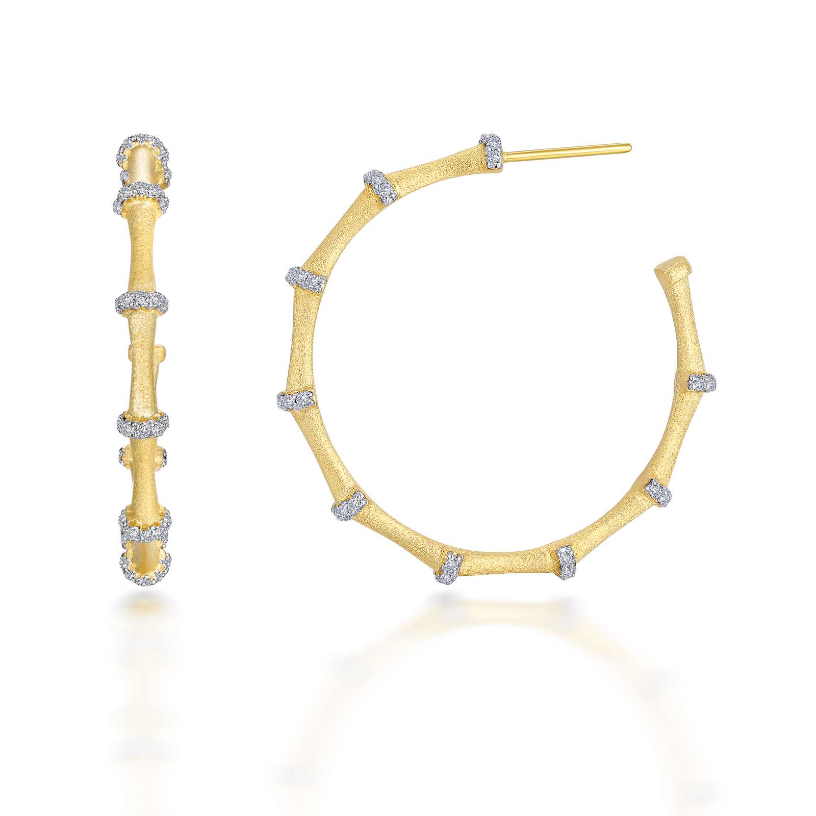 Mixed Color Bamboo Hoop Earrings | Lafonn | Luby 