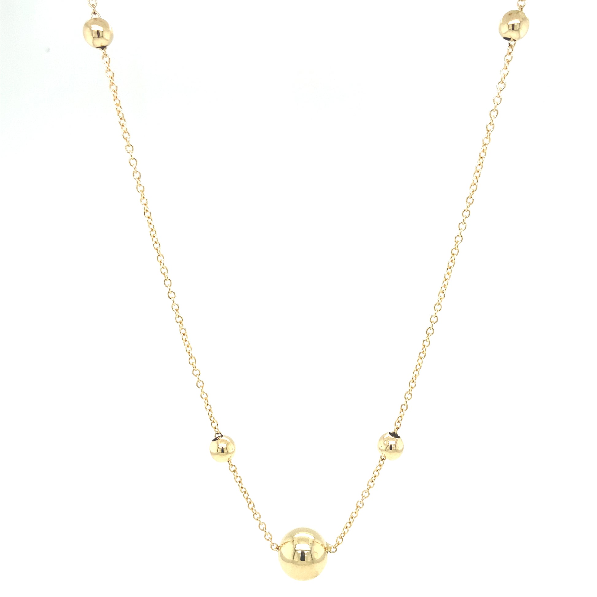 14K Necklace Multi Ball | Luby Gold Collection | Luby 