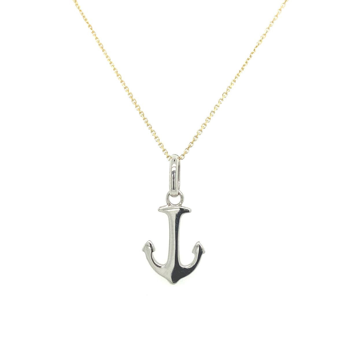 14K Gold Anchor Flat Pendant | Luby Gold Collection | Luby 
