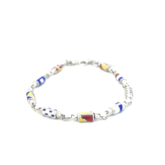 Marcello Pane Multi Flag Nautical Bracelet 925 | Marcello Pane | Luby 