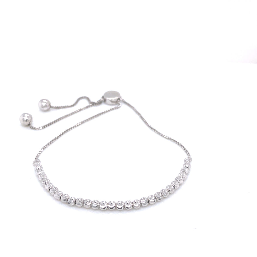 Brazalete de oro blanco de 14 quilates