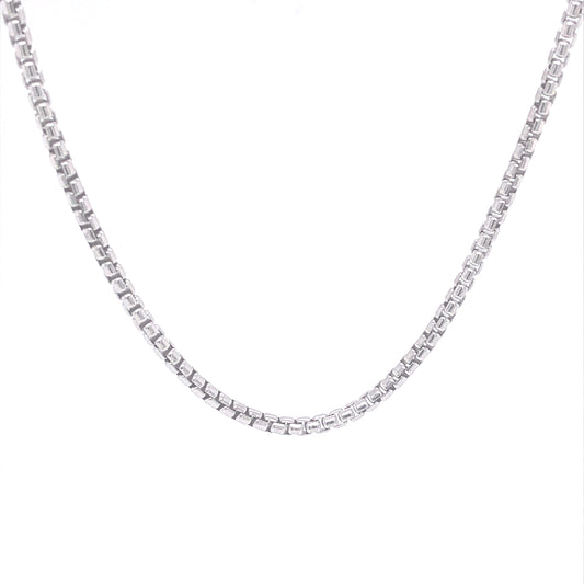 Sterling Silver Box Chain (24") | Luby Silver Collection | Luby 