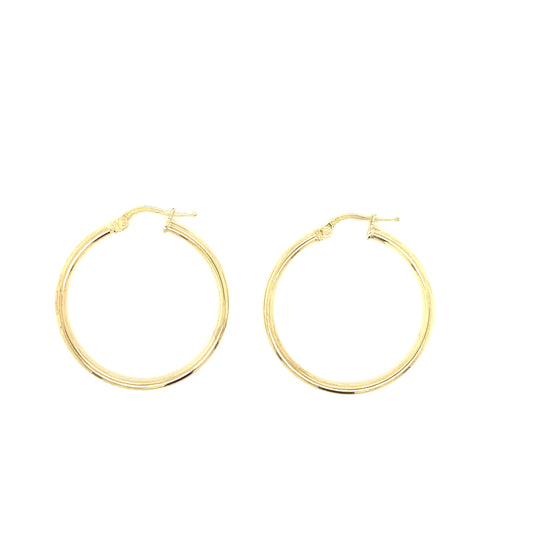 SLIM SMOOTH HOOPS | Luby Gold Collection | Luby 
