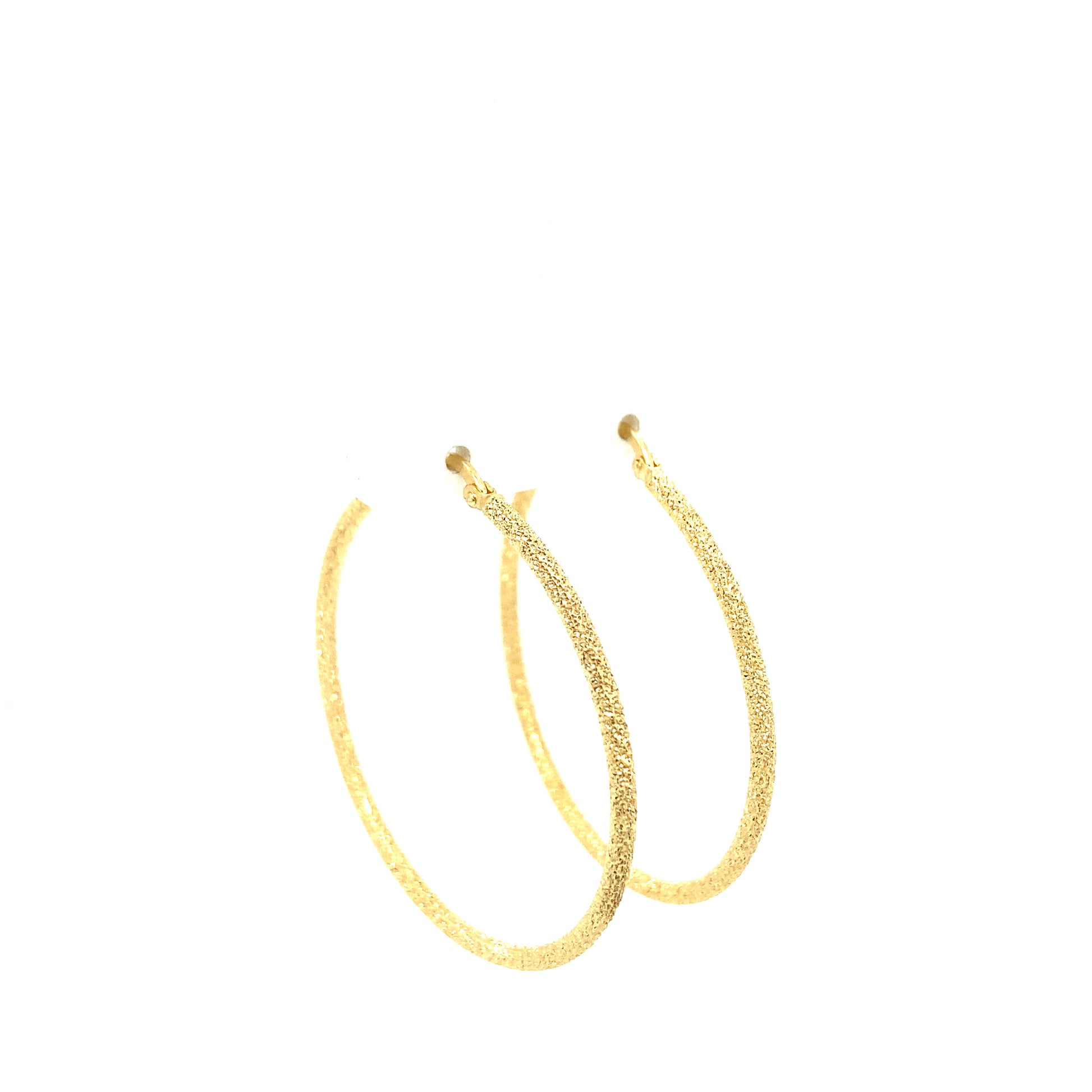 14K Full Diamond Cut Hoops | Luby Gold Collection | Luby 