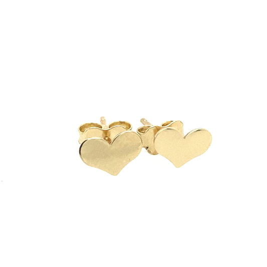 14k Gold Heart Stud Earrings | Luby Gold Collection | Luby 