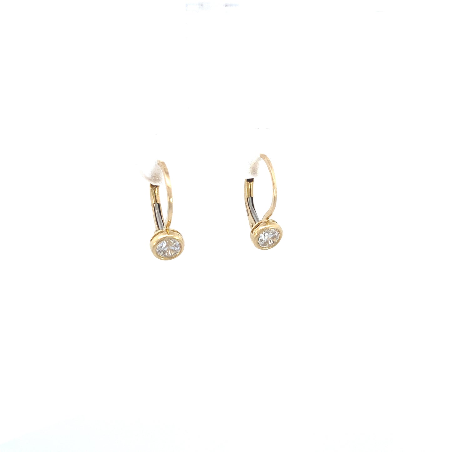 14K Gold Hoops CZ Earrings | Luby Gold Collection | Luby 