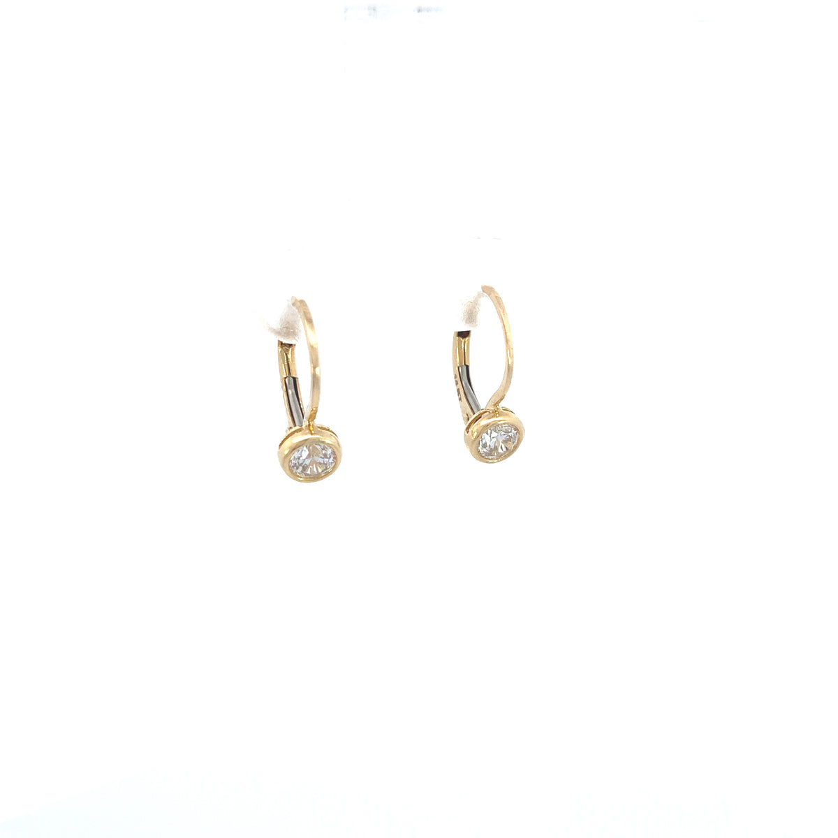 14K Gold Hoops CZ Earrings | Luby Gold Collection | Luby 
