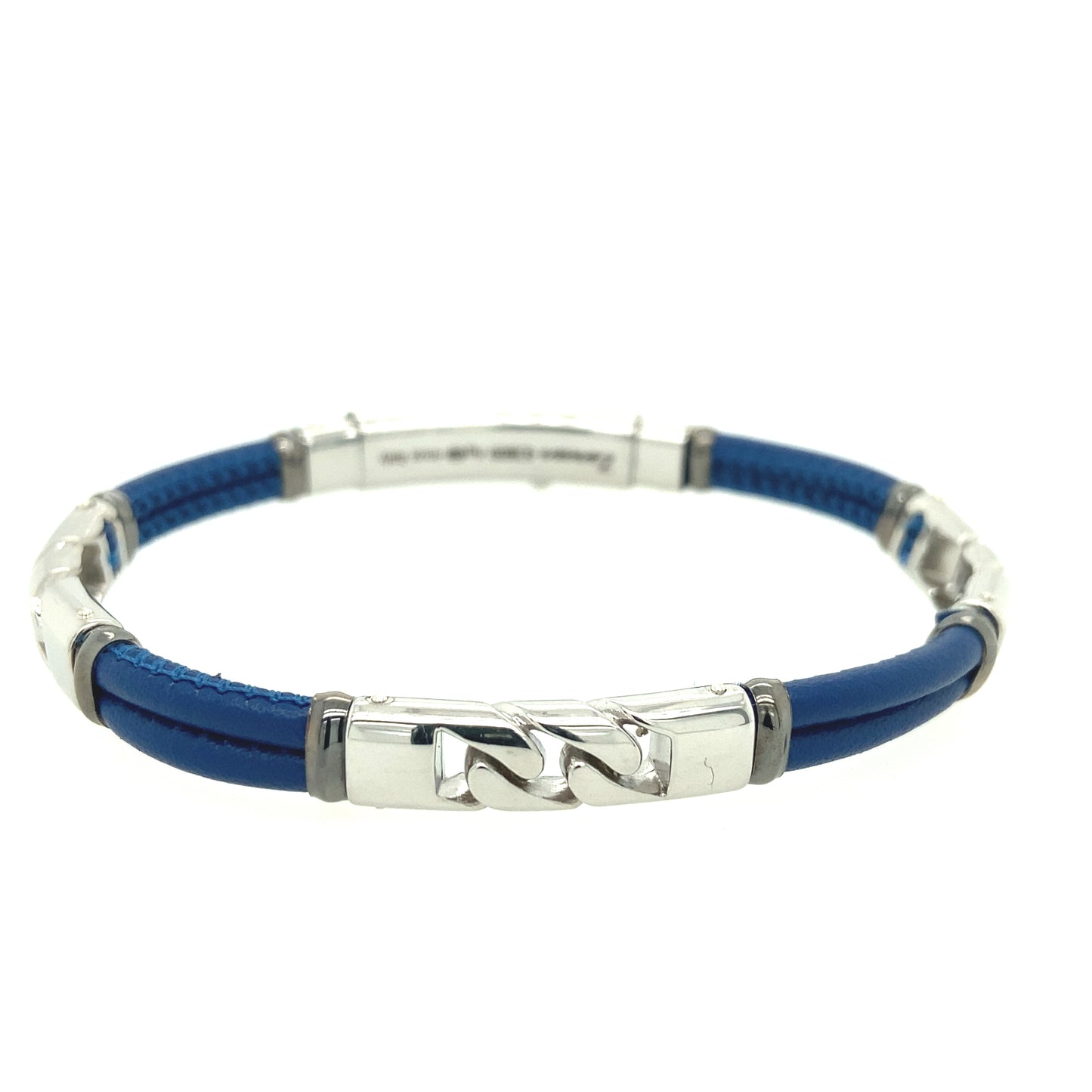 Leather and Silver Locks Bracelet | Zancan | Luby 