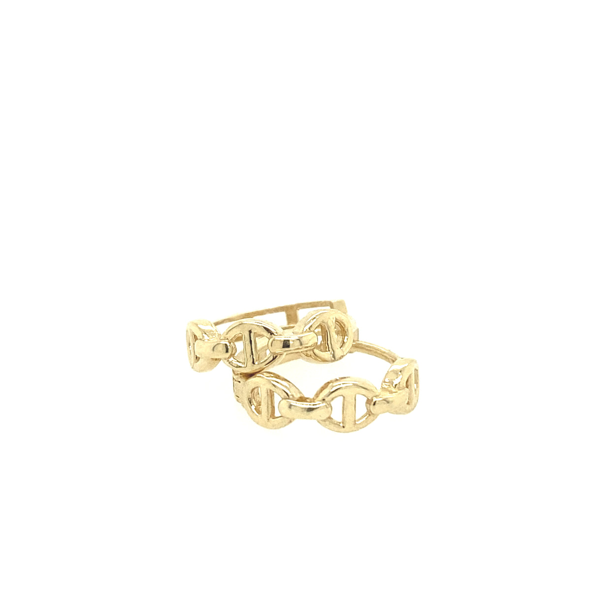 14K Gold Puff Links Huggies | Luby Gold Collection | Luby 