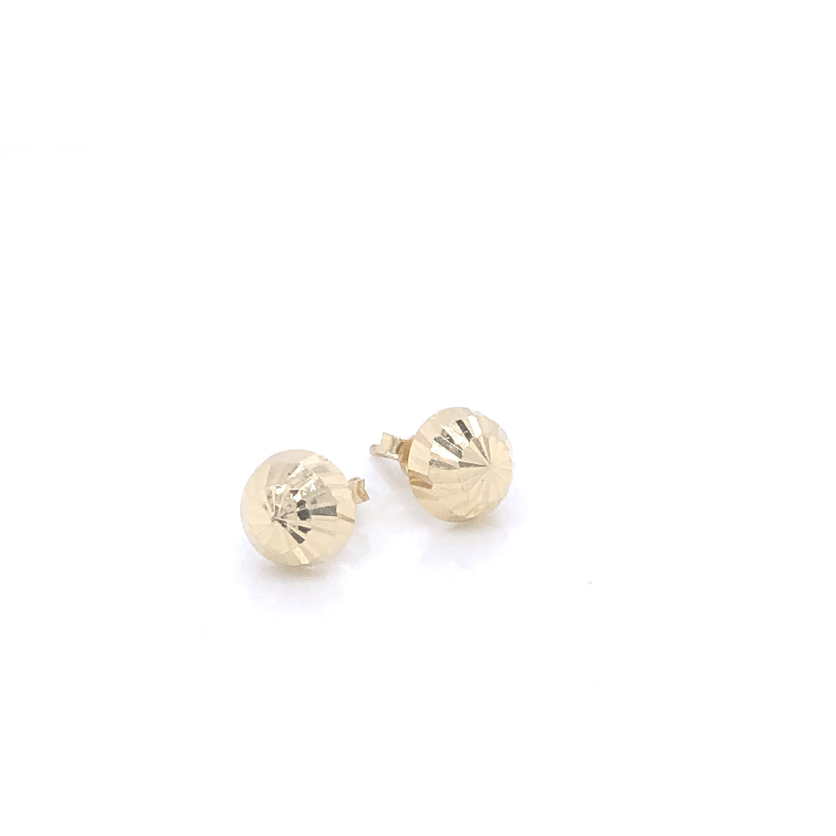 Spiral Diamond Cut 14k Gold Stud Earrings | Luby Gold Collection | Luby 
