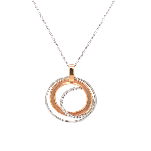 ROSE & WITE GOLD MILGRAIN VINTAGE NECKLACE | Simon G | Luby 