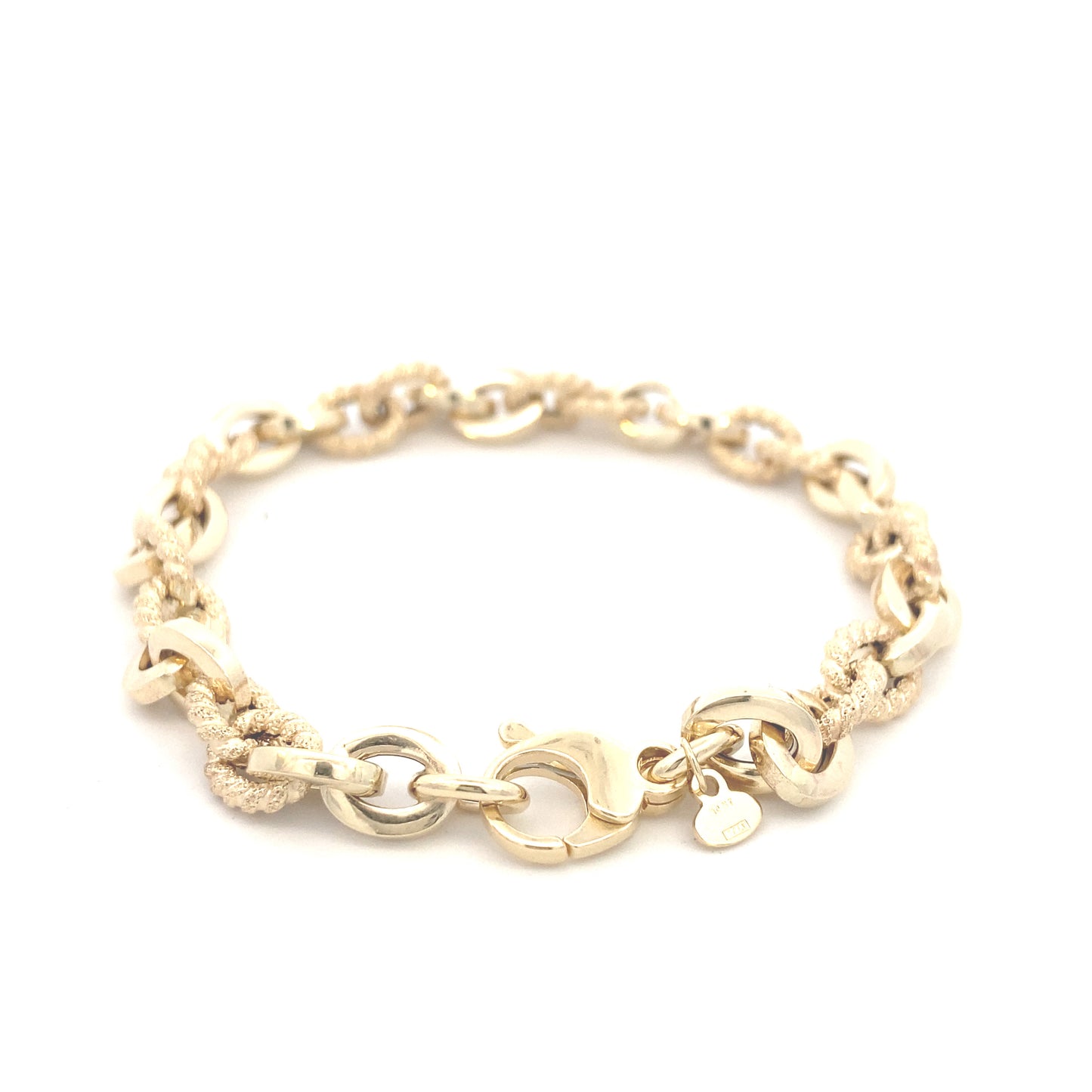 14k Gold Big Rolo Link Bracelet | Luby Gold Collection | Luby 