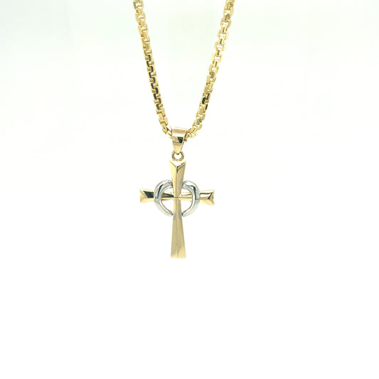 14K Gold Heart Cross Pendant | Luby Gold Collection | Luby 