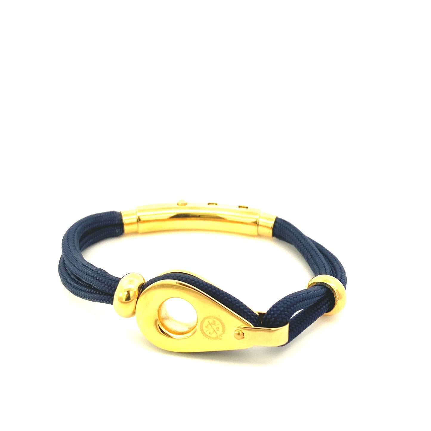 Double Cord with Gold Pulley and Beads Bracelet (Black/Gold) | SEAKNOTS | Luby 