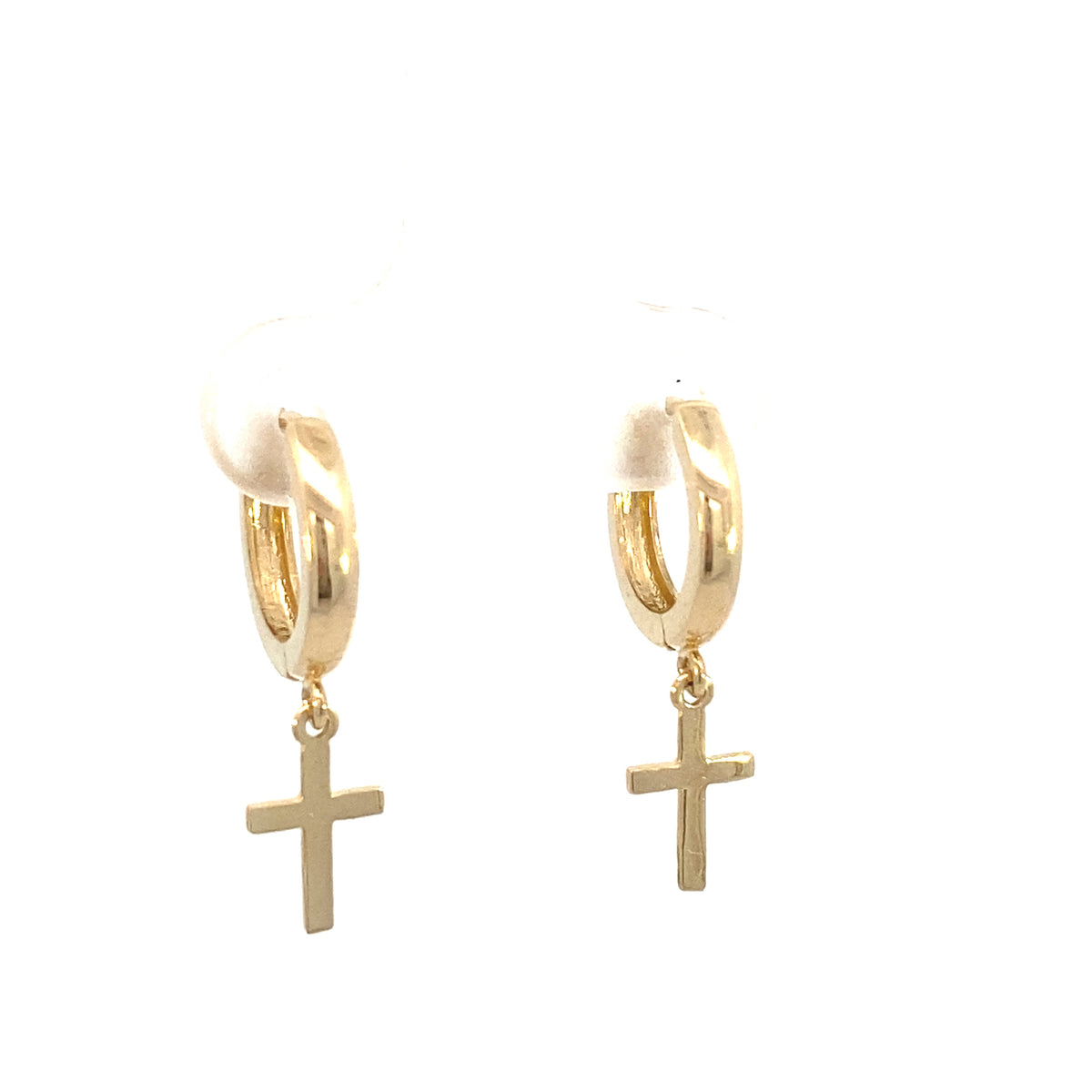 14K Gold Cross Dangle Earrings | Luby Gold Collection | Luby 