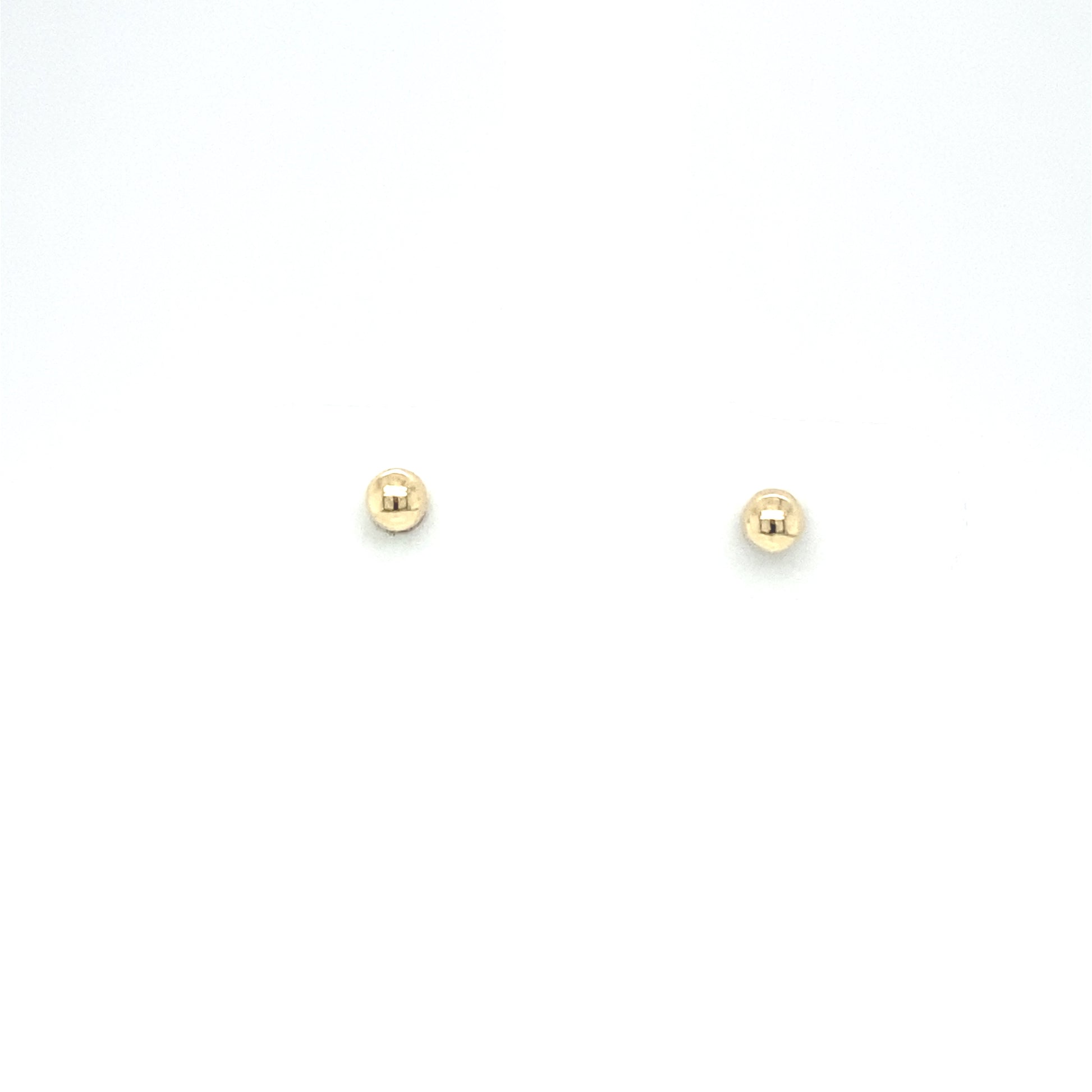 14K Round Tiny Stud Earrings | Luby Gold Collection | Luby 