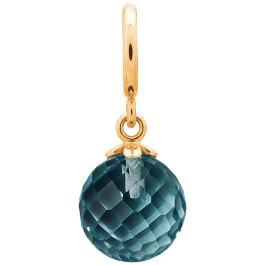 London Blue Love Drop Charm (Gold/Blue) | Endless Jewelry | Luby 