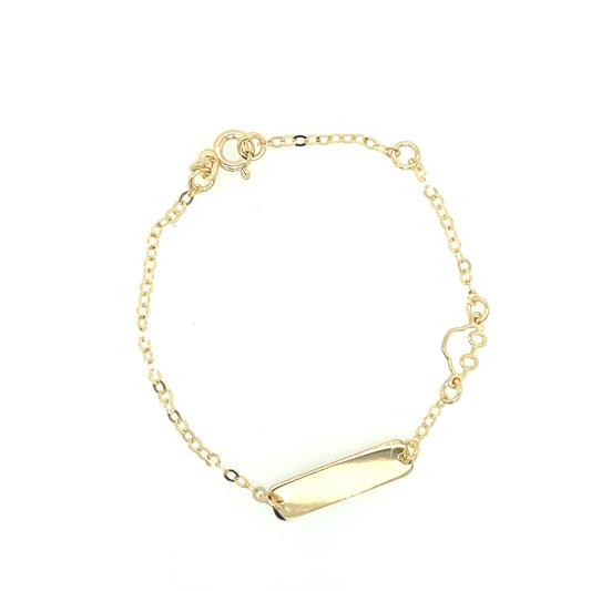 14k Gold Baby Bracelet with Car Shape | Luby Gold Collection | Luby 