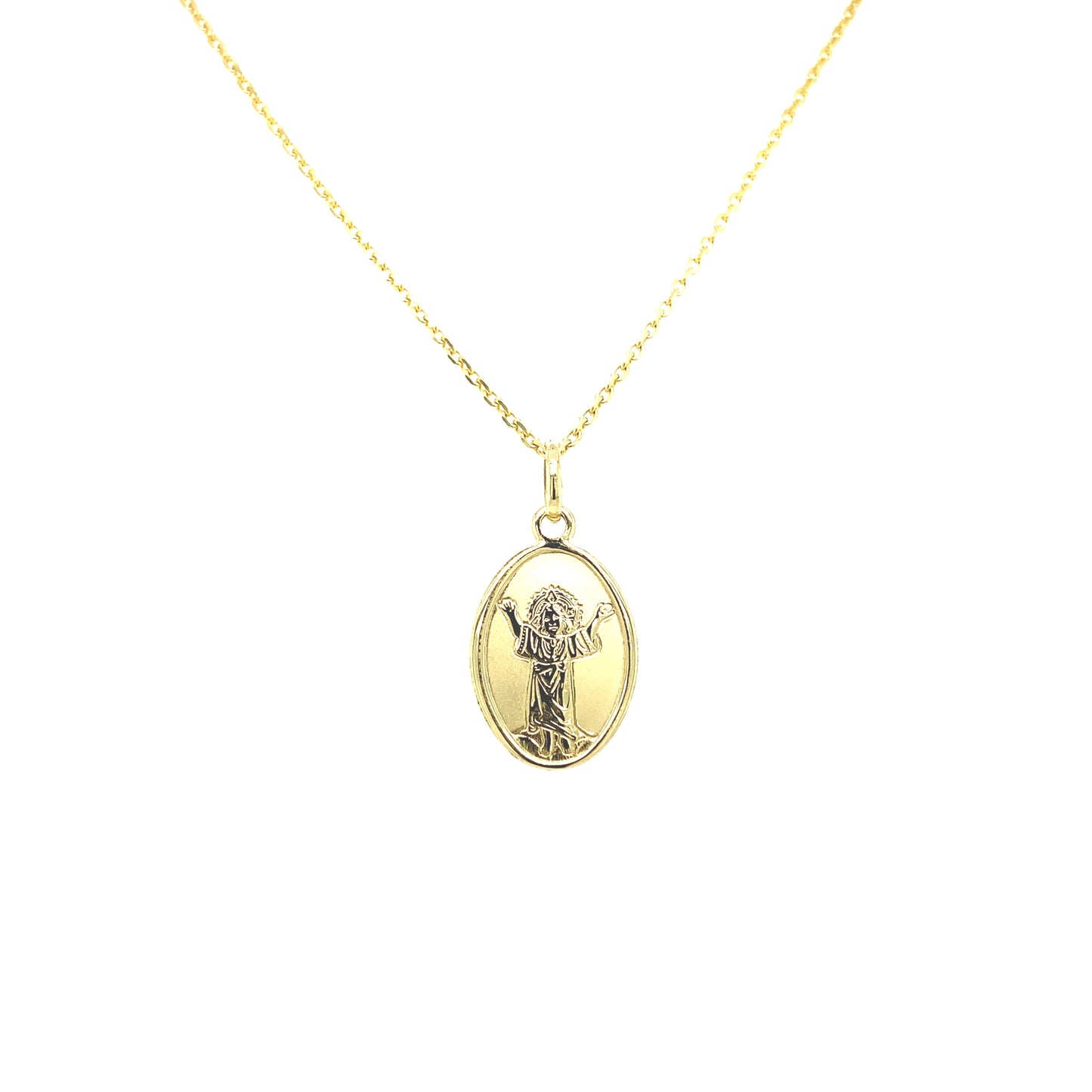 14K JESUS OVAL PENDANT | Luby Gold Collection | Luby 