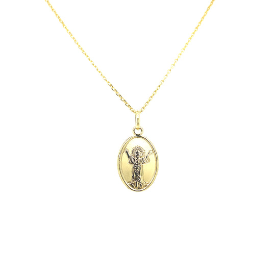 14K JESUS OVAL PENDANT | Luby Gold Collection | Luby 