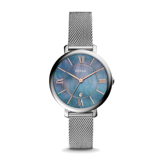 Jacqueline Watch (Blue/Silver) | Fossil | Luby 
