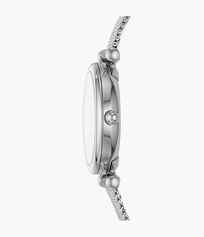 Carlie Three-Hand Stainless Steel Watch | Fossil | Luby 