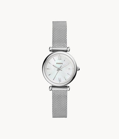 Carlie Three-Hand Stainless Steel Watch | Fossil | Luby 
