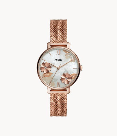 Ladies Jacqueline Watch (Rose-Gold) | Fossil | Luby 