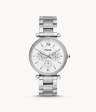 Carlie Multifunction Watch (Silver) | Fossil | Luby 