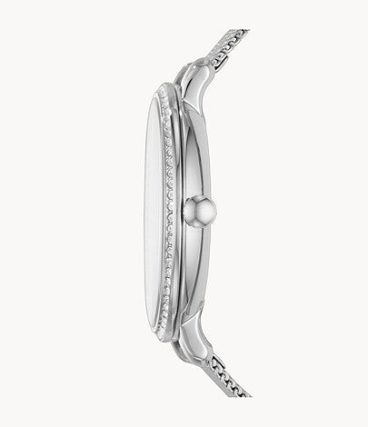 Jacqueline Three-Hand Date Stainless Steel Watch | Fossil | Luby 