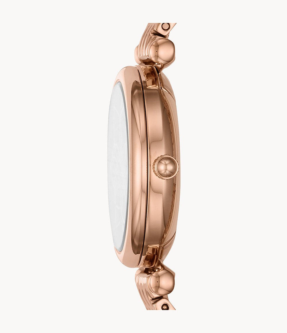 Carlie Mini Watch (Rose-Gold) | Fossil | Luby 