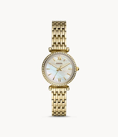 Carlie Mini Ladies Watch (Gold) | Fossil | Luby 