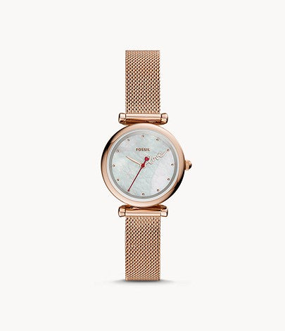 Carlie Mini Watch (Rose-Gold) | Fossil | Luby 