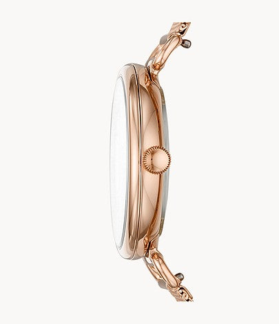 Josey Three-Hand Rose Gold-Tone Stainless Steel Watch | Fossil | Luby 