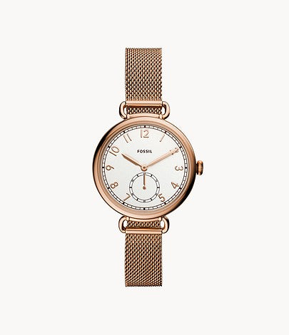 Josey Three-Hand Rose Gold-Tone Stainless Steel Watch | Fossil | Luby 