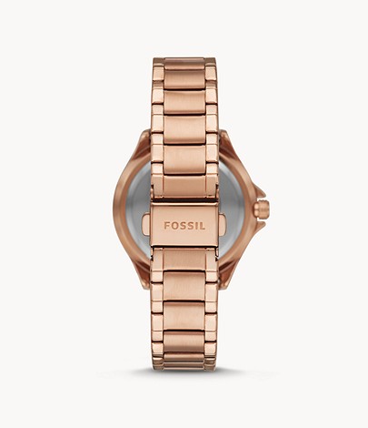 Sadie Three-Hand Rose Gold-Tone Stainless Steel Watch | Fossil | Luby 