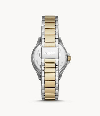 Sadie Three-Hand Two-Tone Stainless Steel Watch | Fossil | Luby 