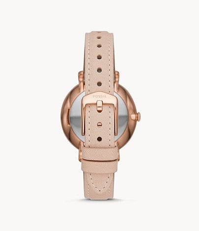 Jacqueline Three-Hand Blush Leather Watch | Fossil | Luby 