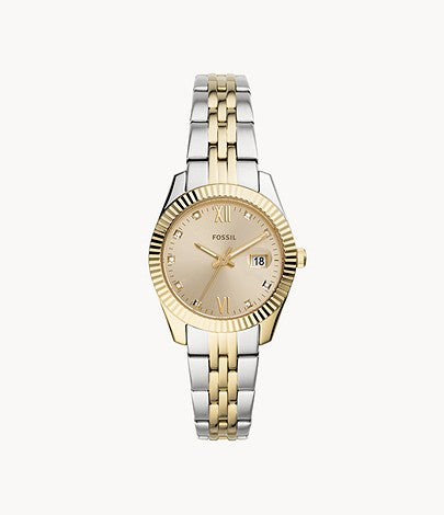 Scarlette Mini Three-Hand Date Two-Tone | Fossil | Luby 