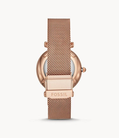 Ladies Carlie Watch and Bracelet Set (Rose-Gold) | Fossil | Luby 