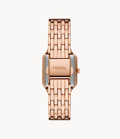 Raquel Three-Hand Rose Gold-Tone Stainless Steel Watch | Fossil | Luby 
