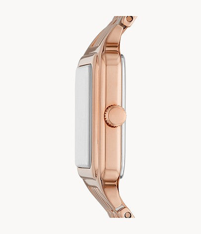 Raquel Three-Hand Rose Gold-Tone Stainless Steel Watch | Fossil | Luby 