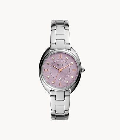 Gabby Three-Hand Date Stainless Steel Watches | Fossil | Luby 