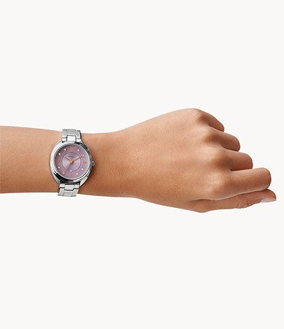 Gabby Three-Hand Date Stainless Steel Watches | Fossil | Luby 