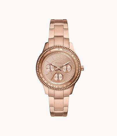 Stella Sport Multifunction Rose Gold-Tone Stainless Steel Watches | Fossil | Luby 