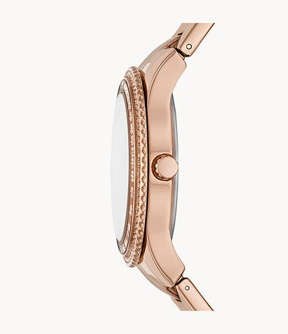 Stella Sport Multifunction Rose Gold-Tone Stainless Steel Watch | Fossil | Luby 